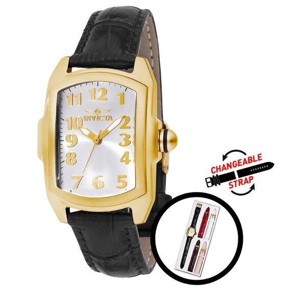 Invicta Lupah Women\'s Watch - 29mm, Black with Interchangeable Strap (49816)